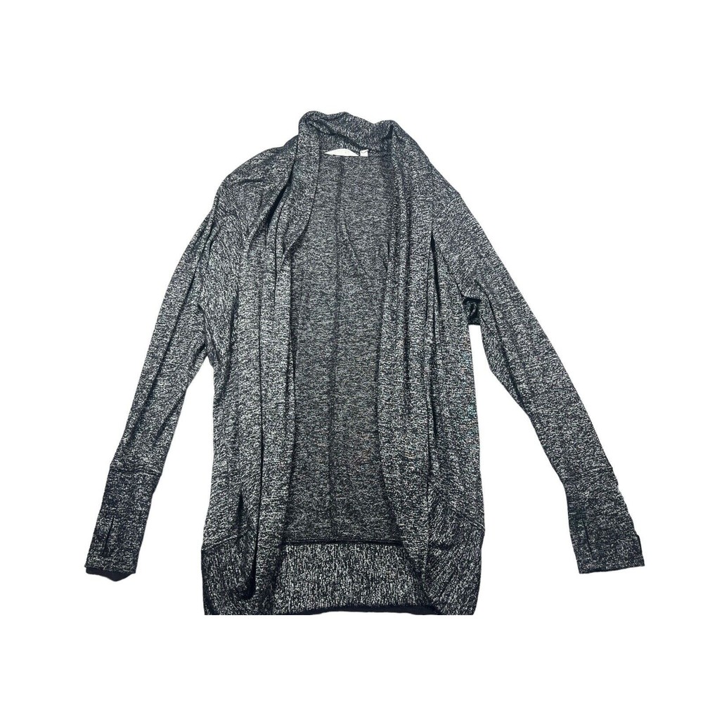 Athleta Draping Circle Cardigan Dark Gray Black Medium